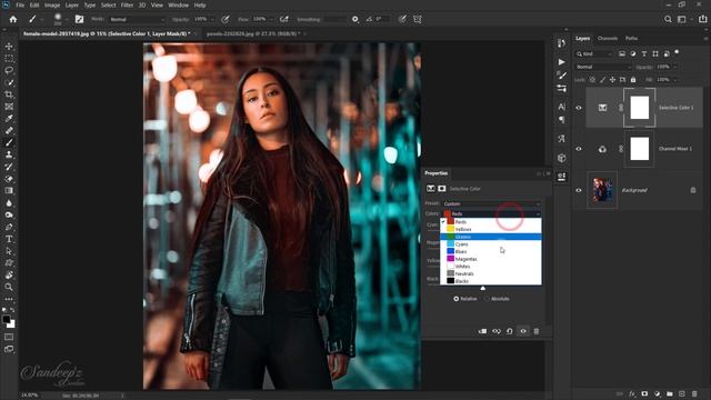 AQUA and ORANGE Color Grading Effect in Photoshop + FREE ACTION FILE смотреть онлайн