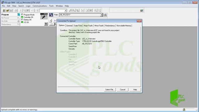 Connecting an Allen Bradley Logix 5000 to PLC via a Rs232 port or the Ethernet module смотреть онлайн