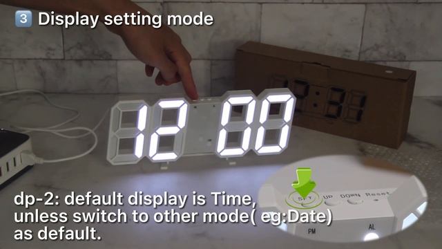 3D Digital LED Clock Setting Guide