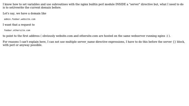 Dynamically set current domain in nginx with perl module (2 Solutions!!) смотреть онлайн