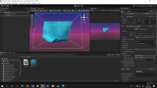 Как сделать физику ткани в Unity 3D | Алекс Вайс смотреть онлайн