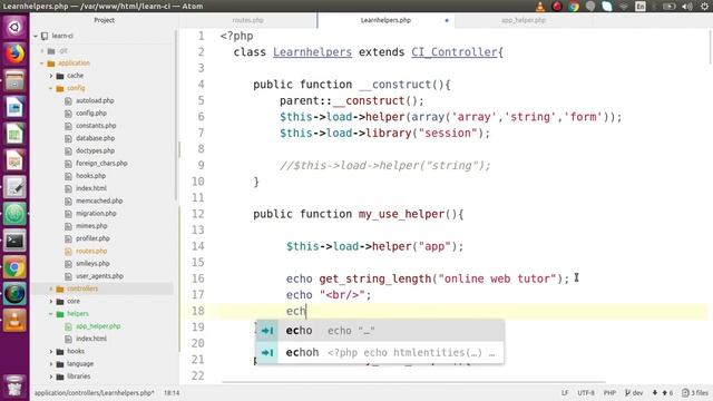 Learn CodeIgniter (v3.1.10) Framework Beginners Tutorial #41 - Create Custom Helper in CI смотреть онлайн