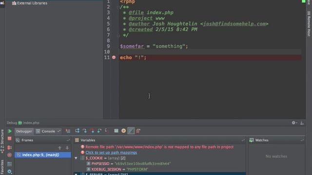 Getting started with XDebug in PHPStorm смотреть онлайн
