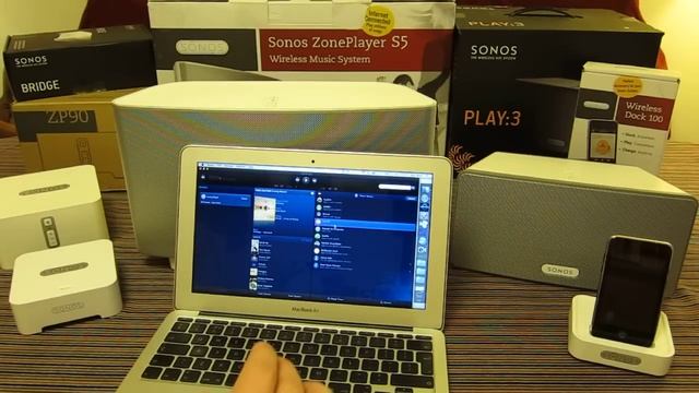 My home SONOS system - multi room - Hands on Review. PLAY 3, PLAY 5, CONNECT, BRIDGE & DOCK смотреть онлайн
