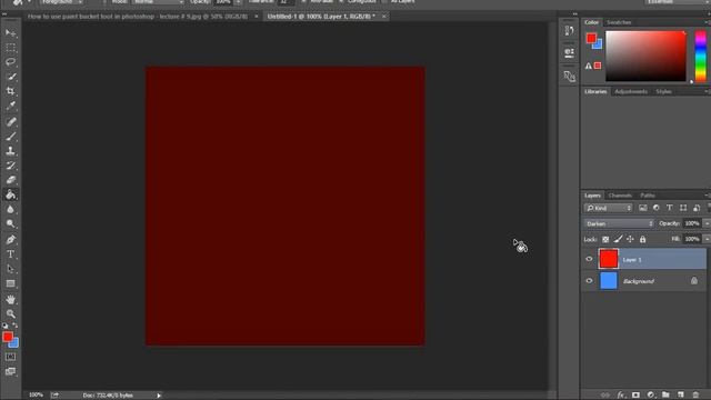 How to use Gradient and Paint Bucket Tool in Photoshop CC Lecture # 9 смотреть онлайн