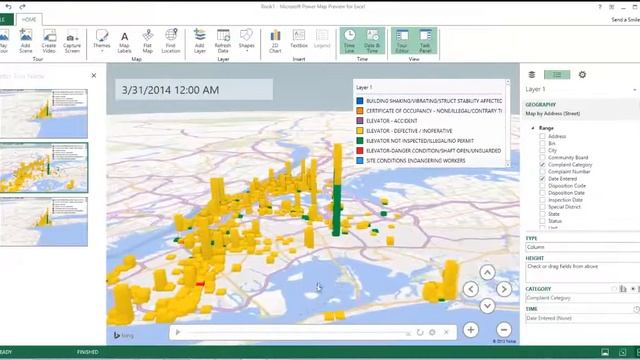Microsoft Excel Power Maps in Power BI смотреть онлайн