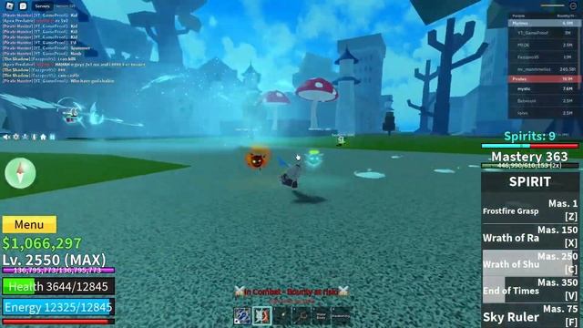 Blox Fruits bounty hunting with Spirit fruit смотреть онлайн