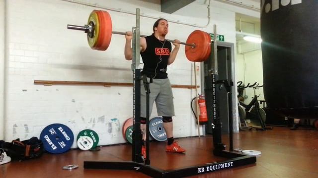 257.5kg Squat + 210kg X 5 (high Bar Power Squat)