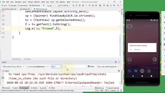 Fundamentals of Android Development with Spinner Control CDPatel Digital Room Live Session Recordin смотреть онлайн