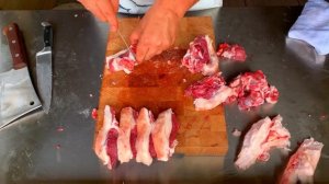 Как разделать баранину! Разделка бараньей туши! Баранина