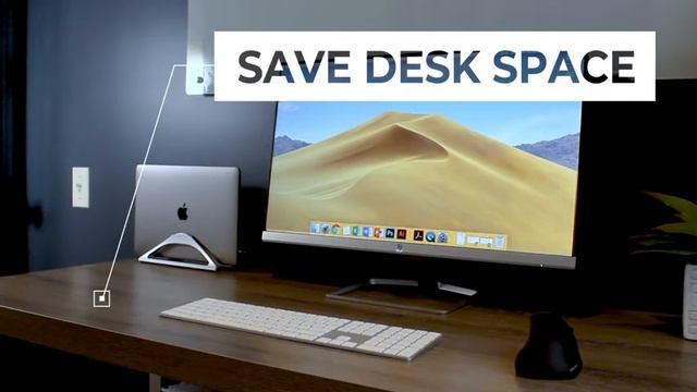 HumanCentric Vertical Laptop Stand for Desks (Space Gray) | Adjustable Holder to Dock Apple MacBook смотреть онлайн