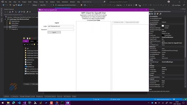 SignalR Chat: Клиент чата на WinForms смотреть онлайн