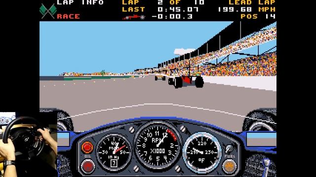 Indianapolis 500 (Papyrus, 1989, PC, DOS) - With a Racing Wheel смотреть онлайн