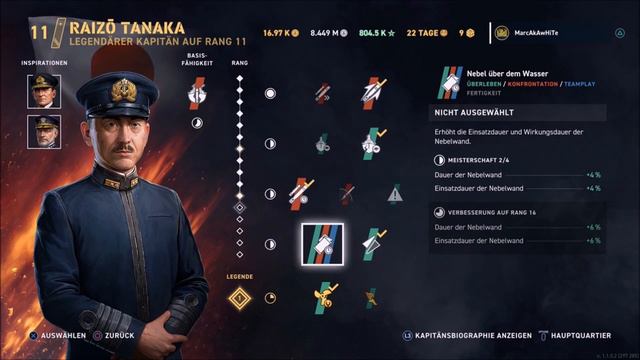 RAIZO TANAKA - Kapitän Skillung - World of Warships Legends смотреть онлайн
