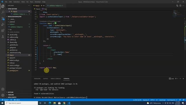 #32.1 React native validator helper | Part 1 Input validator смотреть онлайн