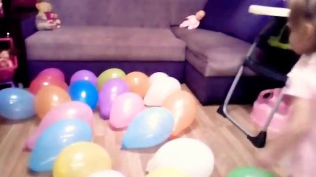 Лопаем шарики. Учим цвета. Веселимся. Детское видео. Воздушные шарики смотреть онлайн