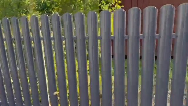 Металлический штакетник (цвет графит) Ral-7024/7024 смотреть онлайн