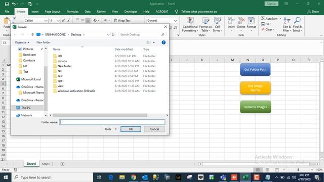 VBA Code to FETCH FOLDER PATH and its FILES and RENAME the file names смотреть онлайн