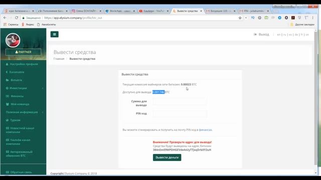 КАК ВЫВЕСТИ БИТКОИНЫ ИЗ ЭЛИЗИУМА В КЭШБЕРИ смотреть онлайн