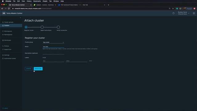 Managing Tanzu Kubernetes Grid Clusters with Tanzu Mission Control смотреть онлайн