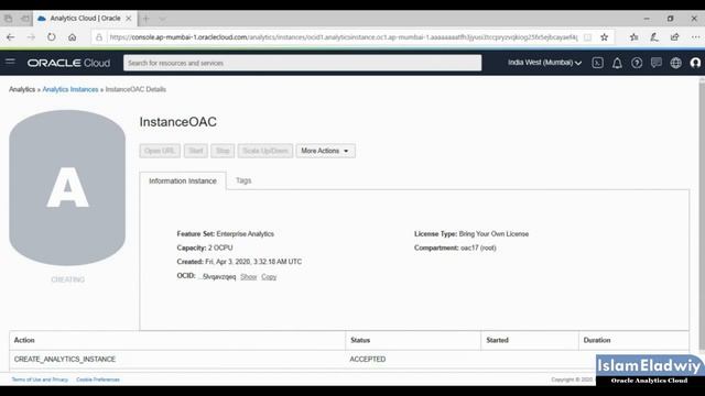 Lesson 5 Creating Oracle Analytics Cloud Instance смотреть онлайн