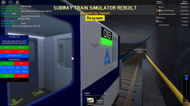 ROBLOX: Subway Train Simulator Rebuilt - Testing the AV-2B смотреть онлайн