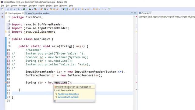 #46 | How to take input through user using BufferedReader? (Hindi) | With Example | Explain смотреть онлайн