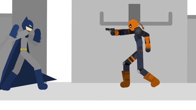 Batman vs Deathsroke-stick nodes battle смотреть онлайн