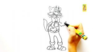 Кот Леопольд.Мультик рисунок раскраска.Рисунок Кот Леопольд.