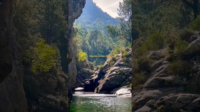 Корсика - остров красоты. Единение с природой через купание в горной реке. Ощущение супер 👍 смотреть онлайн
