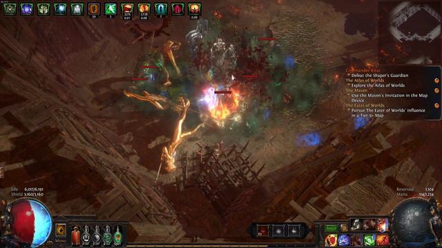 Path of Exile [3.18] Necromancer Detonate Dead Pit of the Chimera Run смотреть онлайн
