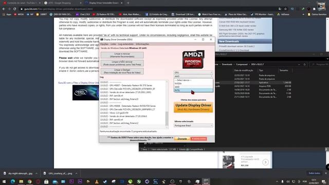Como desinstalar Driver de Vídeo Nvidia, AMD ou Intel | DDU смотреть онлайн