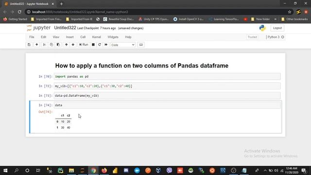 How to apply a function on two columns of Pandas dataframe|python pandas apply function on columns смотреть онлайн