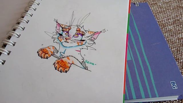 Обзор скетчбука №4/рисунки котов-воителей/(очень много слов типа) смотреть онлайн