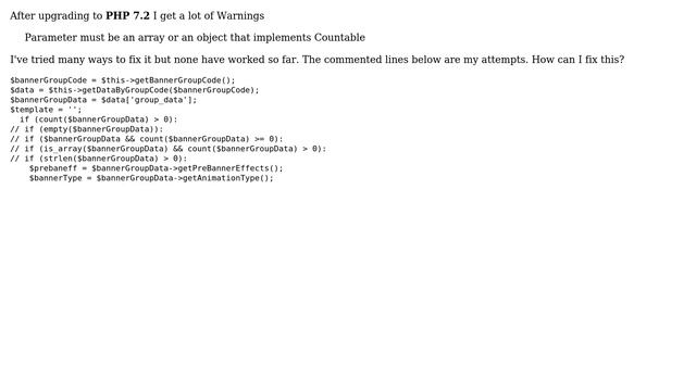 Magento: How to Fix Parameter must be an array or an object that implements Countable? смотреть онлайн