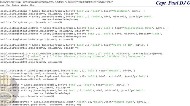 How to Create a Data Entry Form with MySQL Database and Treeview in Python - Full Tutorial смотреть онлайн