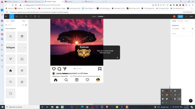 Instagram UI design in figma смотреть онлайн