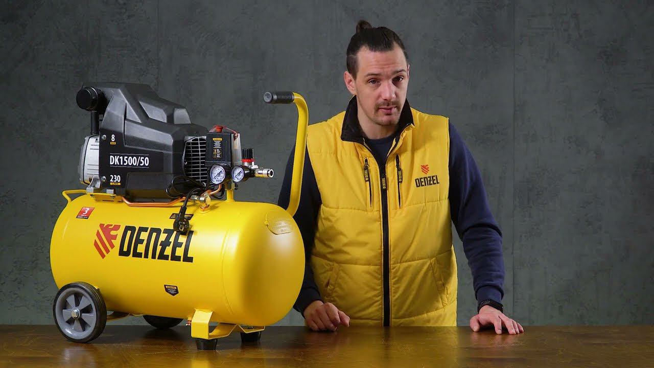 Распаковка от DENZEL Компрессор воздушный X-PRO DK1500/50