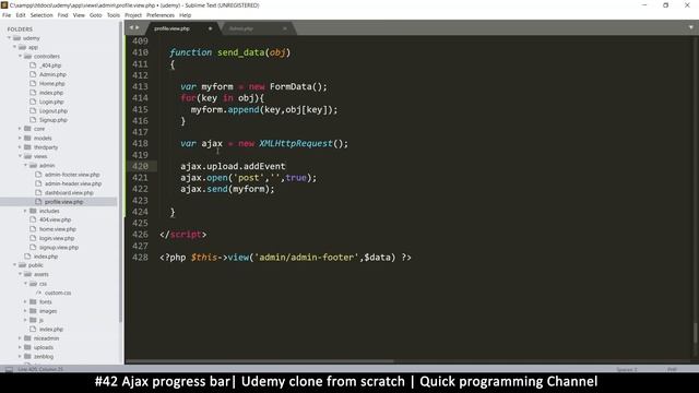 #42 Ajax progress bar | Udemy clone from scratch in php | Quick programming tutorial смотреть онлайн