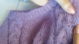 ДЖЕМПЕР ИЗ МОХЕРА РЕГЛАНОМ СВЕРХУ С УДЛИНЕННОЙ СПИНКОЙ НА 44 РАЗМЕР. ПОДРОБНЫЙ МК. ЧАСТЬ 2