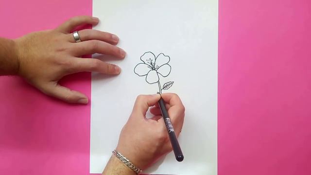 Como dibujar una flor paso a paso 16 | How to draw a flower 16 смотреть онлайн