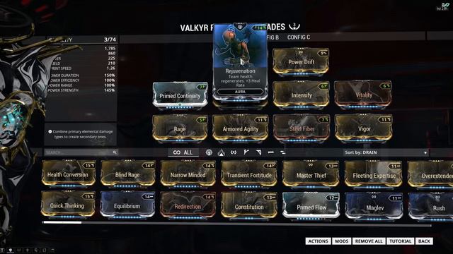 Warframe - Quick Look At Valkyr Prime (3 Forma) смотреть онлайн