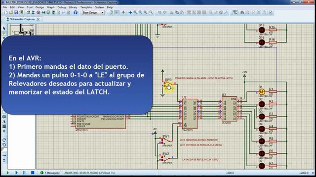 Simulación de Latch 74HCT573 en Proteus смотреть онлайн