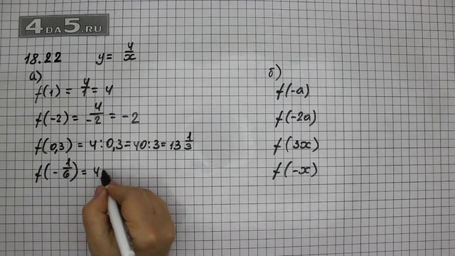 Упражнение № 18.22 (Вариант А.) – ГДЗ Алгебра 8 класс Мордкович А.Г. смотреть онлайн