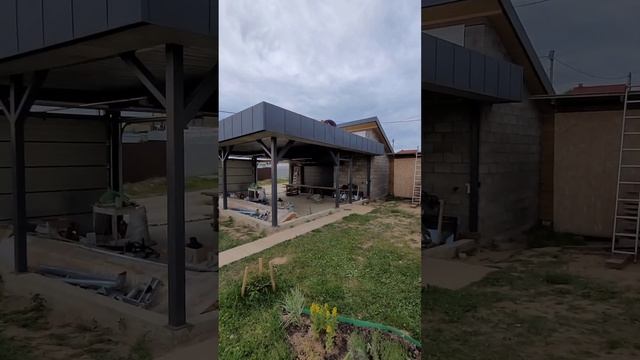 Фальцевая кровля ( Гараж + Навес )