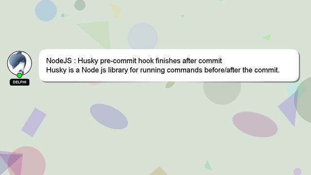 NodeJS : Husky pre-commit hook finishes after commit смотреть онлайн