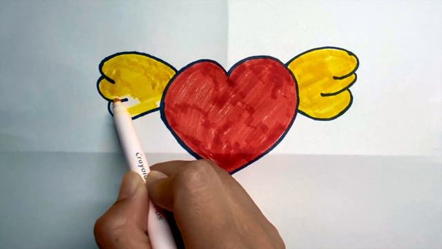 儿童简笔画__步骤学画画 母亲节爱心__Kids drawing__ draw I love you MOM__happy mother's day! смотреть онлайн
