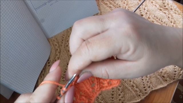 Узор спицами для палантина смотреть онлайн