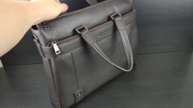 Сумка мужская кожаная Hight Touch 119014 Megapolis Brown смотреть онлайн