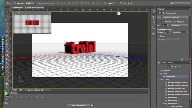 Come Creare Una Scritta In 3D Con Photoshop CS6 смотреть онлайн